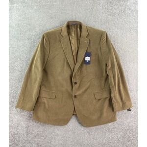 NWT Stafford Sport Coat 52 R Gray Cotton Corduroy Classic Fit Premium Signature